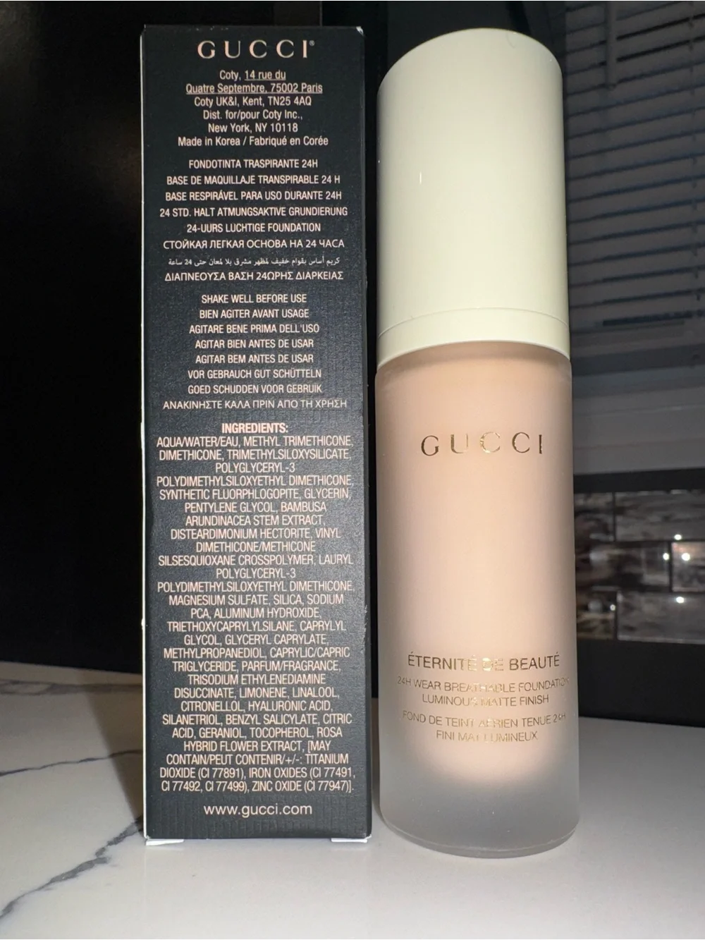 Gucci Éternité de Beauté 24H Luminous Matte Foundation 112C Fair 1 oz - NEW